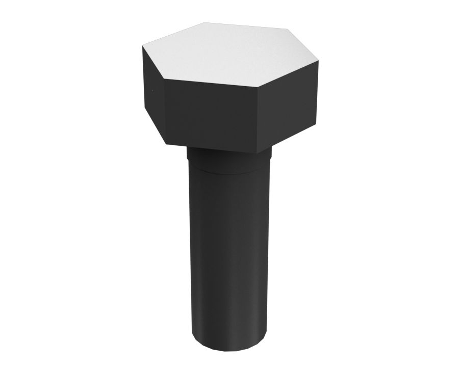 0S-1615: Boulon hexagonal externe fileté en acier 1/4-20
