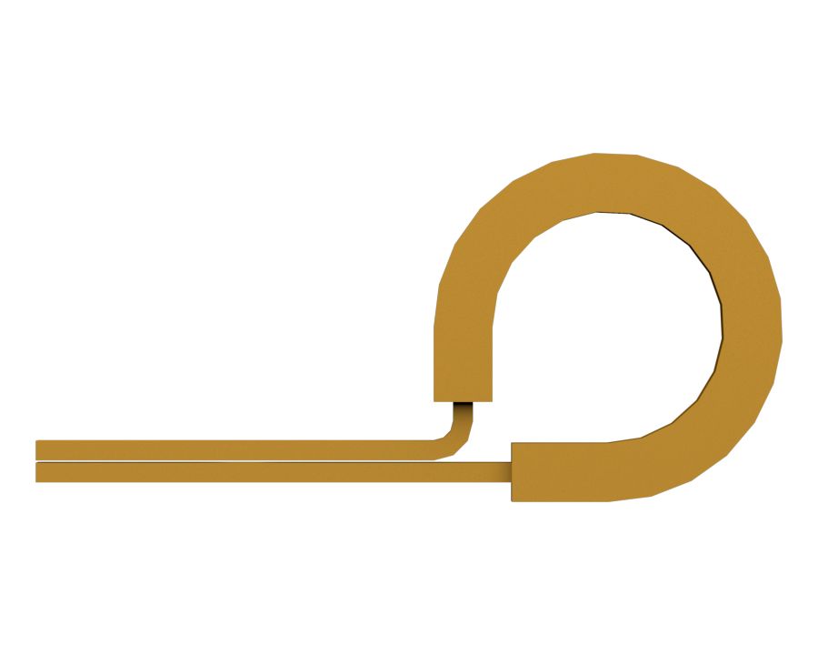 Стальной петлевой хомут диаметром 9,52 мм для одной трубки