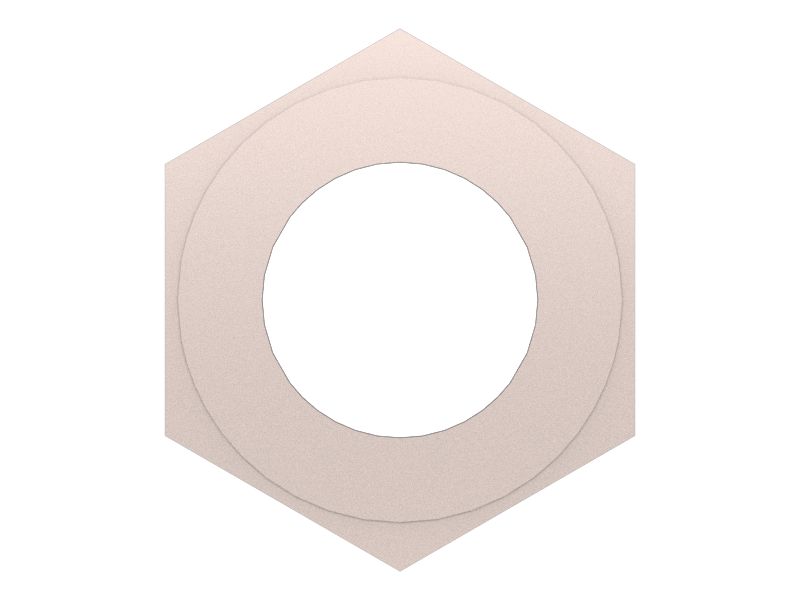 Стальная шестигранная стопорная гайка 5/8