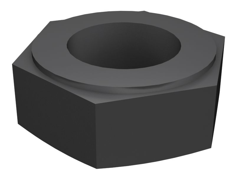 9S-1354: 5/8" स्टील हेक्सागोनल जैम नट
