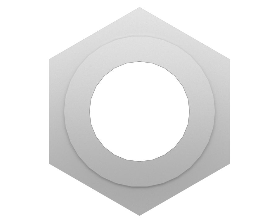 Шестигранная приварная гайка с резьбой 5/16-18