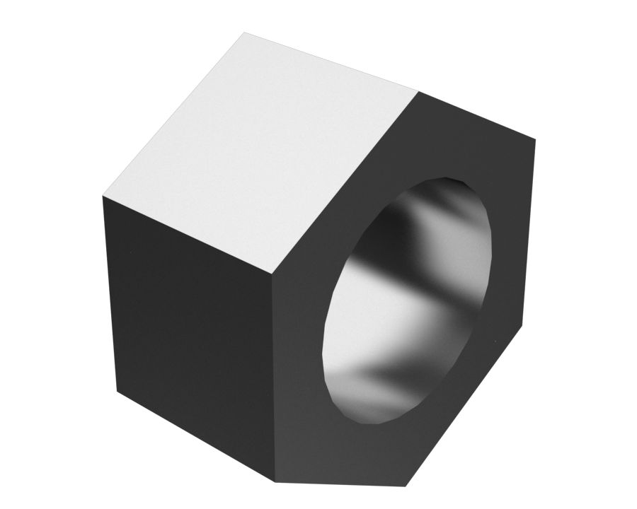 Шестигранная гайка полной высоты с резьбой 1/2-20