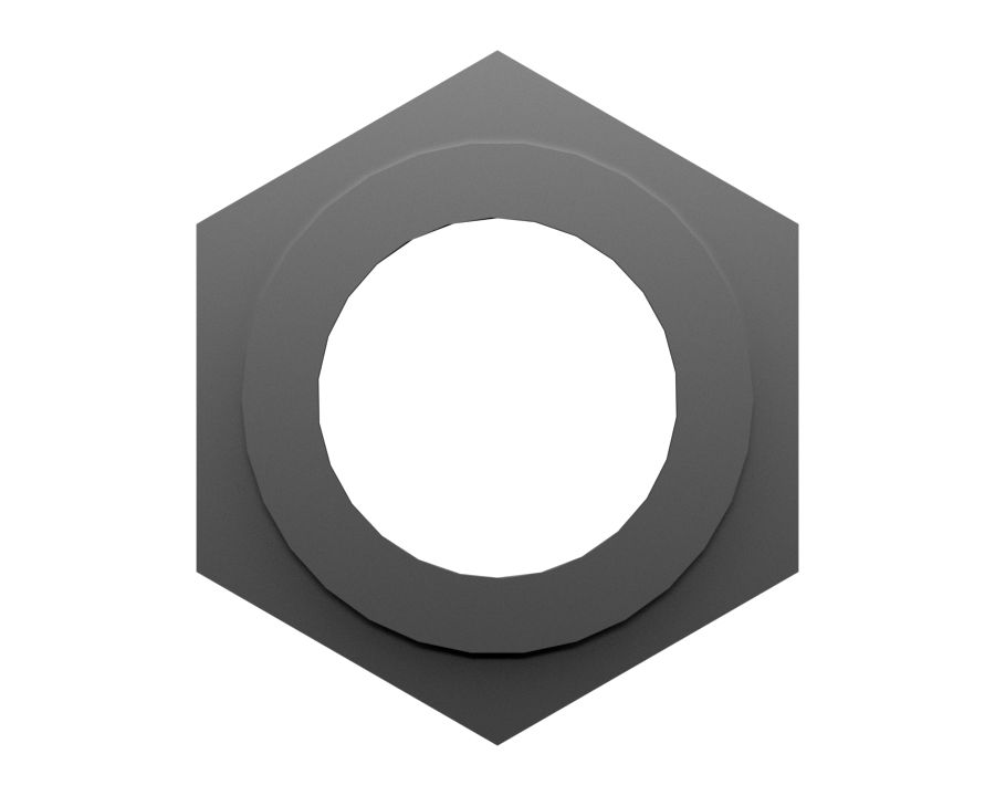 Шестигранная приварная гайка с резьбой 3/8-16-2В