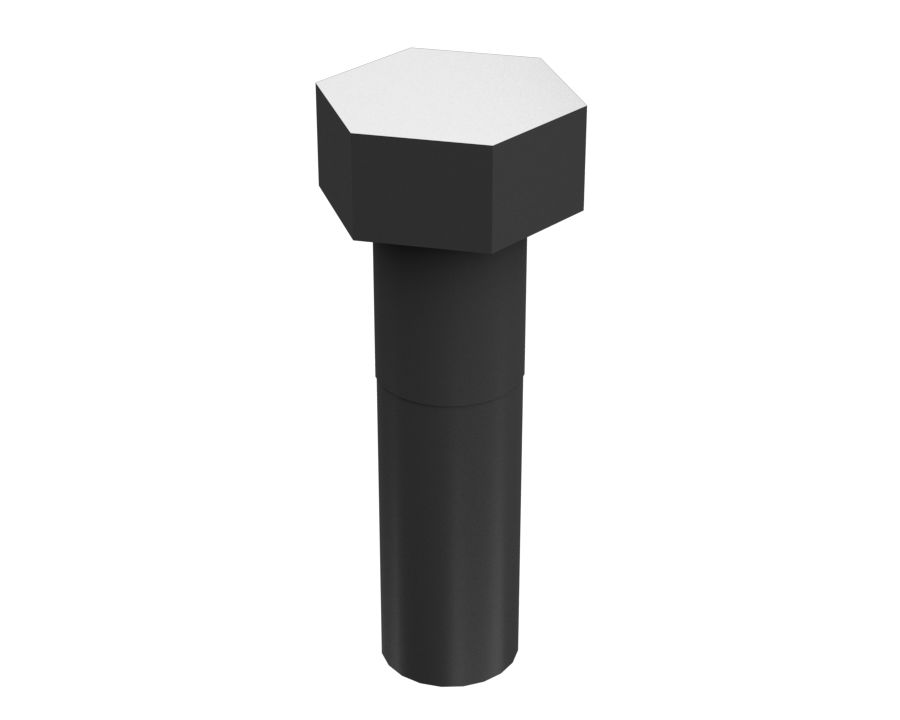 1D-4638: 1-8" Threaded External Hexagonal Bolt