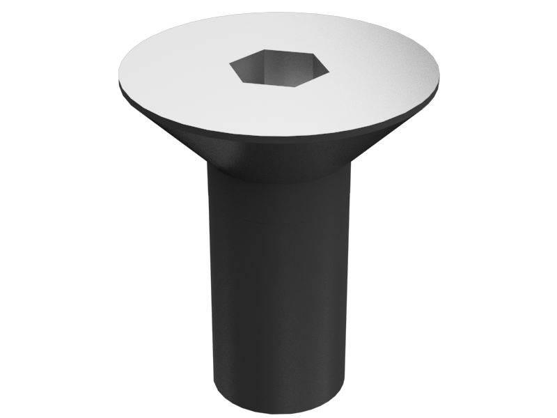 Винт с плоской головкой и шестигранным углублением под ключ длиной 25 мм