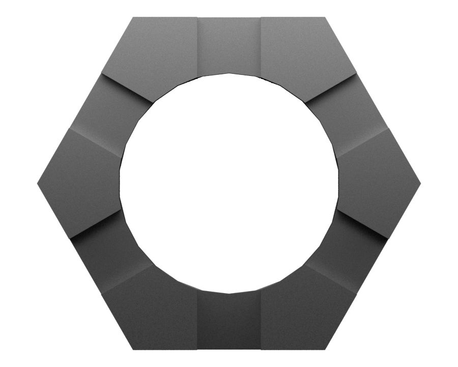 Шестигранная шлицевая гайка размером 5/8''-18