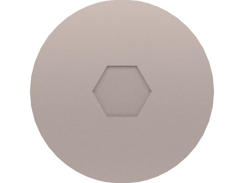 Винт с плоской головкой и шестигранным углублением под ключ длиной 25 мм