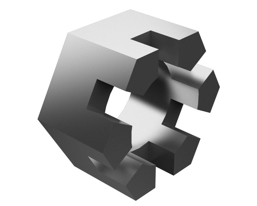 Шестигранная шлицевая гайка размером 5/8''-18