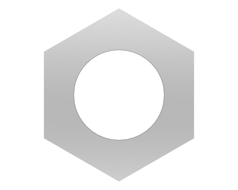 Высокая шестигранная гайка с резьбой 3/4-16