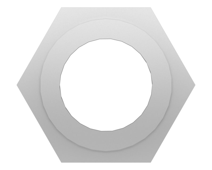 Шестигранная приварная гайка 3/8''-16