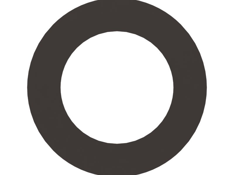 Пластиковая плоская шайба толщиной 1,5 мм