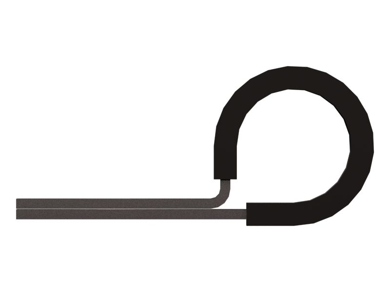 Петлевой хомут для одной трубки, минимальный диаметр 14,00 мм