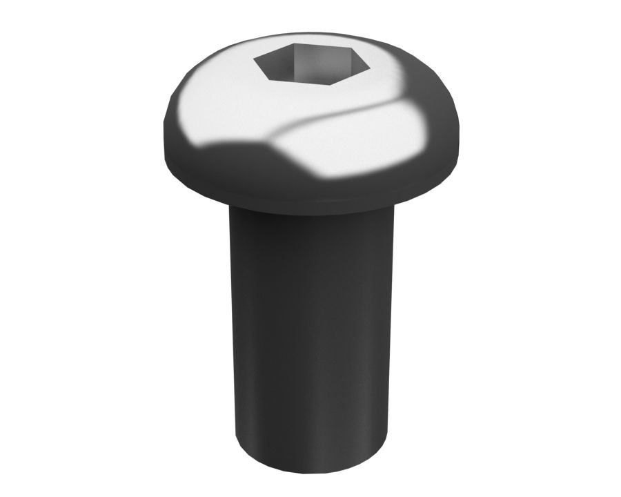 Болт с полукруглой головкой под шестигранный торцевой ключ M10-1,5 x 20 мм