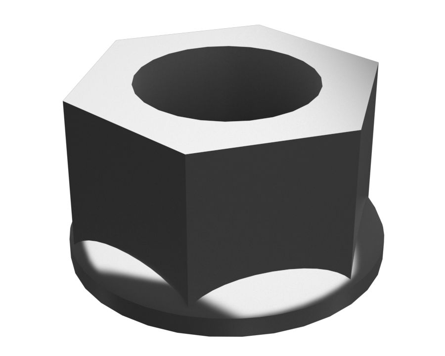 2N-2280: Шестигранная фланцевая гайка 1/2"-13