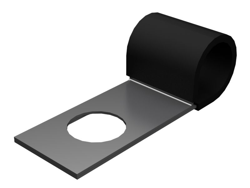 Стальной петлевой хомут для одной трубки, минимальный диаметр 17,46 мм