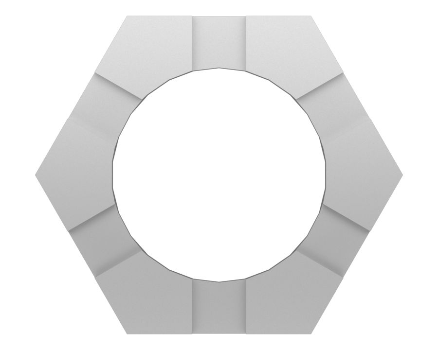 Стопорная корончатая шестигранная гайка с резьбой 3/4-16