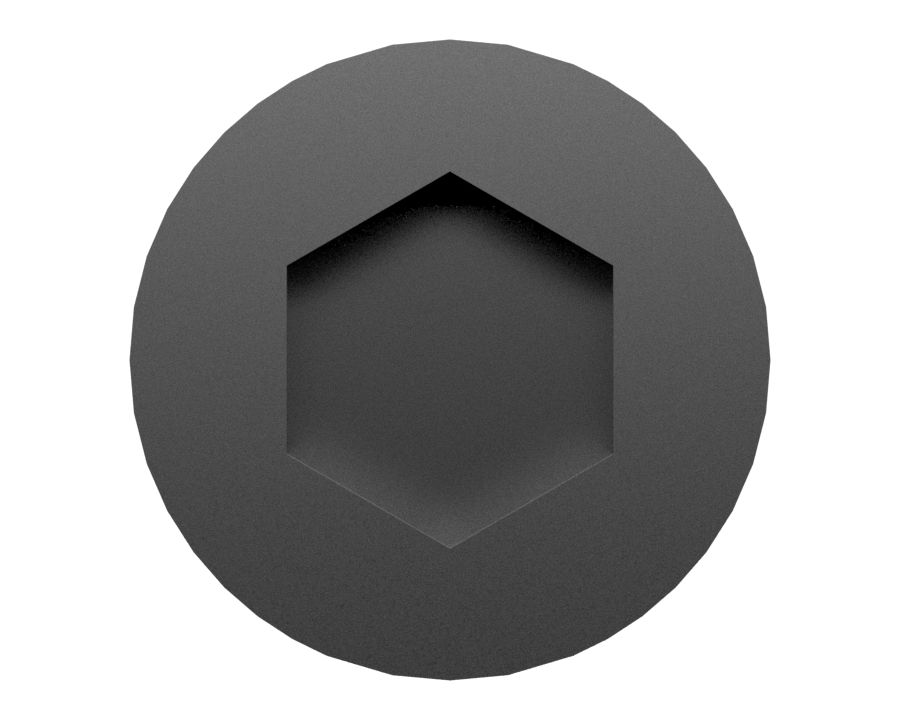 Установочный винт с шестигранным углублением под ключ с номинальной длиной 22 мм