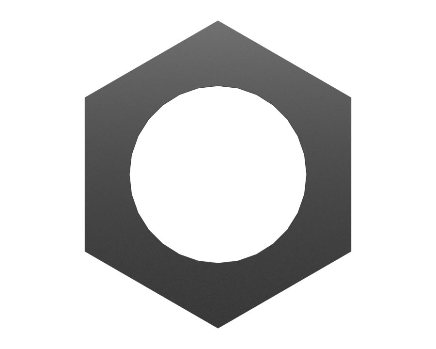 Стопорная шестигранная гайка 1/2''-13