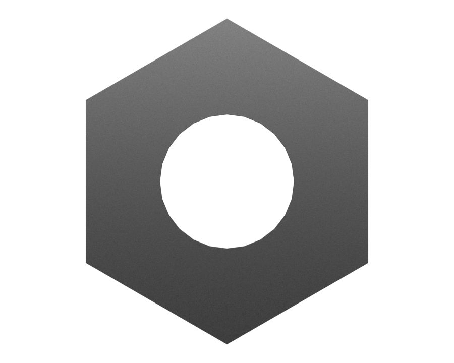 Шестигранная гайка №8-32