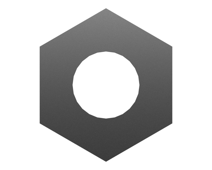 Шестигранная гайка № 10-32