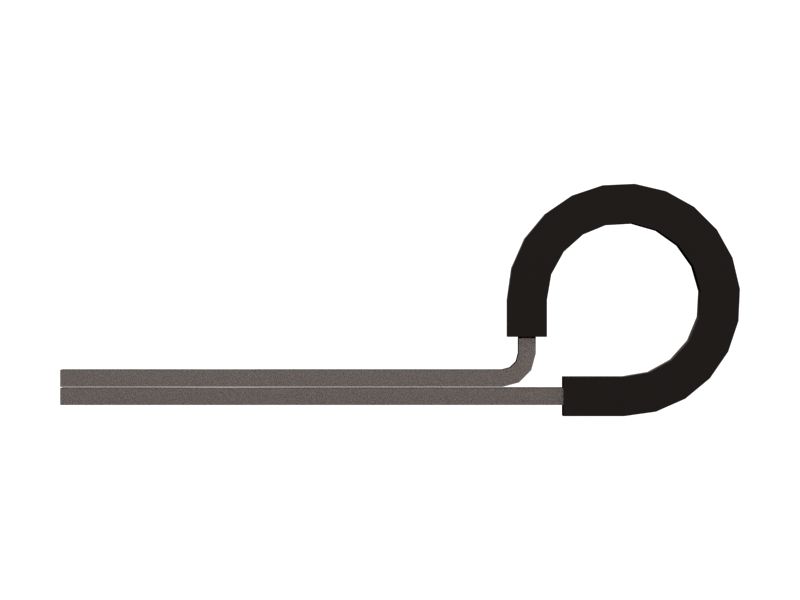 Стальной петлевой хомут для одной трубки диаметром не менее 11,10 мм