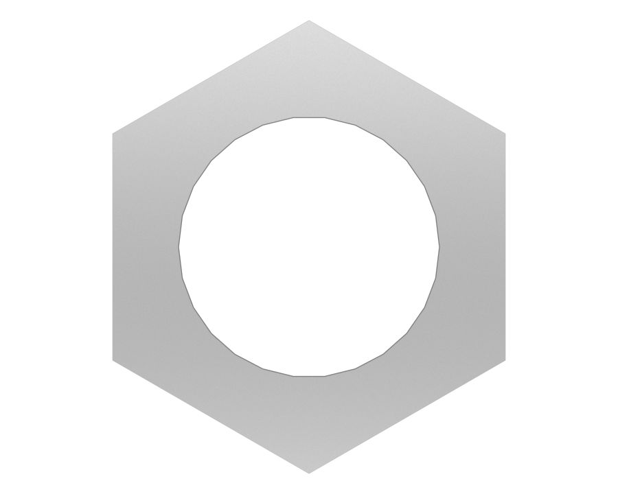 Шестигранная гайка 0,375 дюйма