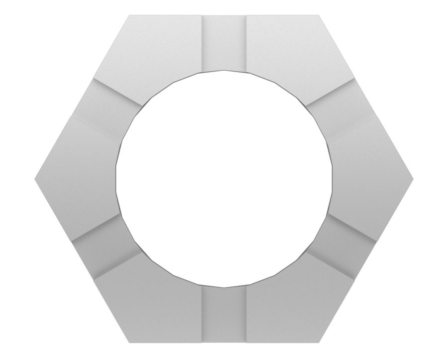 Стопорная корончатая шестигранная гайка с резьбой 7/8-14