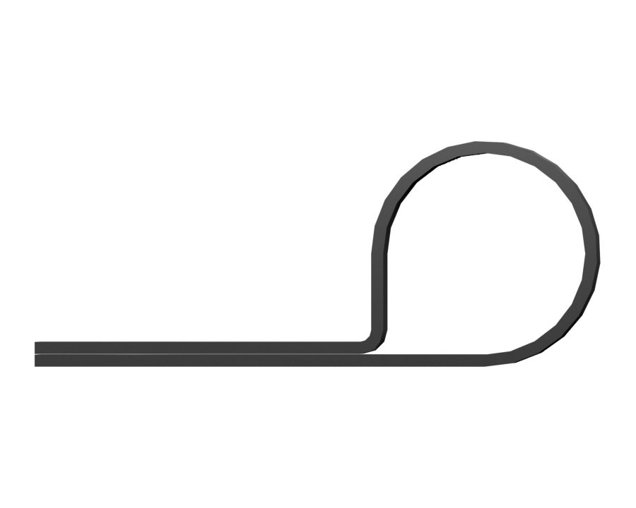 Одинарный полухомут, внутренний диаметр 25,40 мм