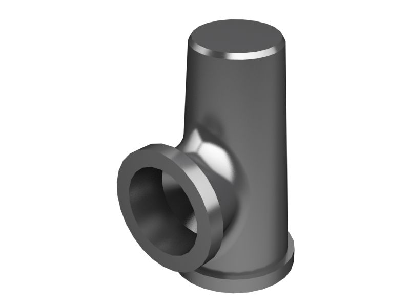 Тройник-переходник из ковкого чугуна