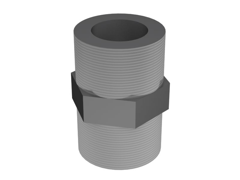Шестигранный прямой переходник 19,05 мм из плакированной стали