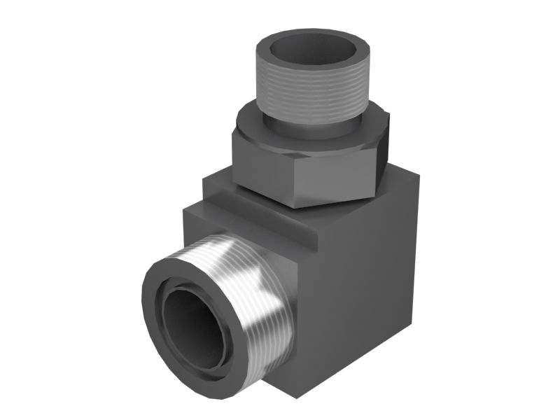 Переходной коленчатый патрубок 90° (ORFS/STOR)