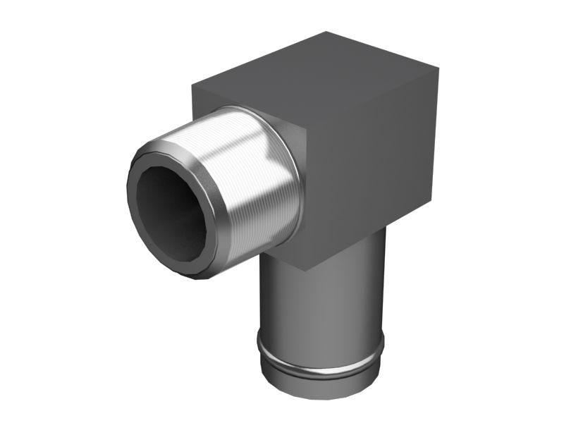 Коленчатый переходник 90 градусов длиной 57,00 мм