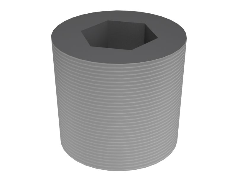 Заглушка с резьбой 1/4-18 NPTF для гексагонального ключа