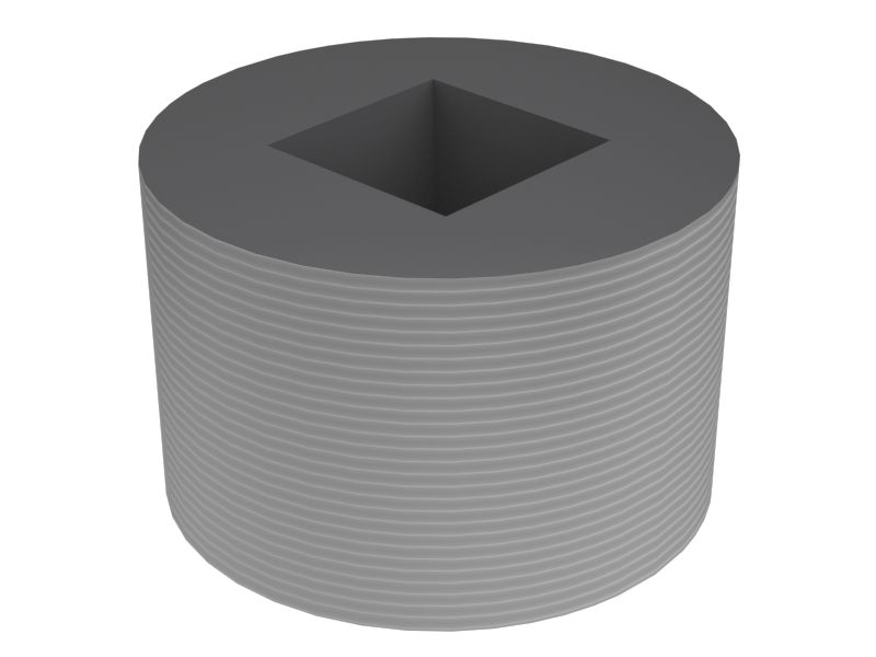 Заглушка с квадратным хвостовиком с резьбой 1-11-1/2 NPTF