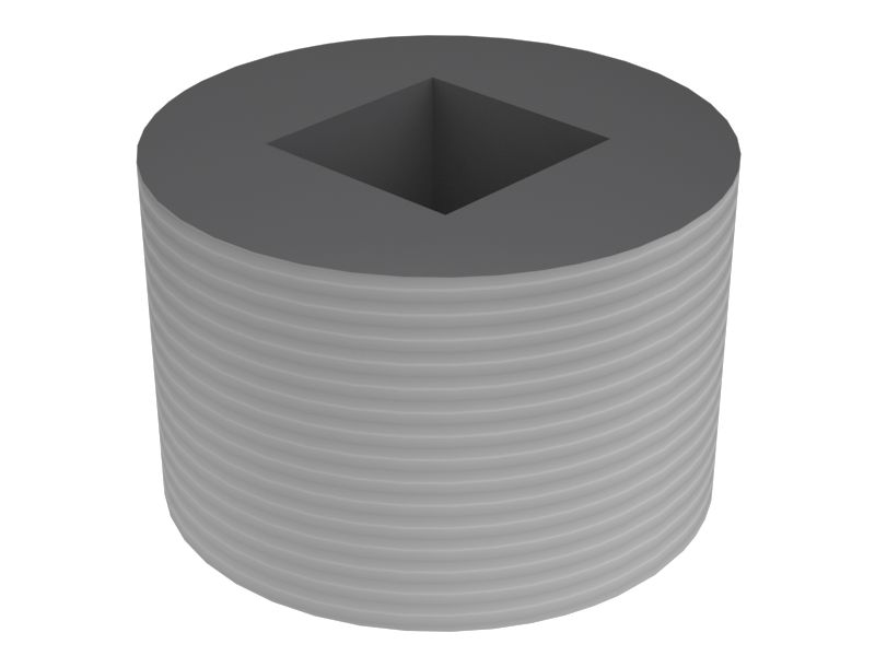 Заглушка с квадратным хвостовиком с резьбой 1-11-1/2 NPTF