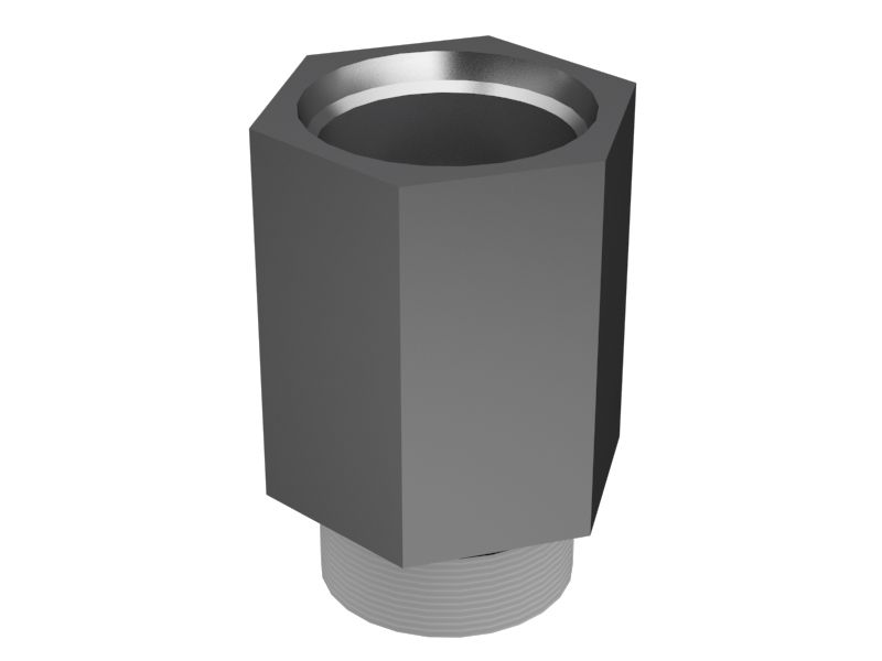 Прямой переходной патрубок длиной 65,00 мм