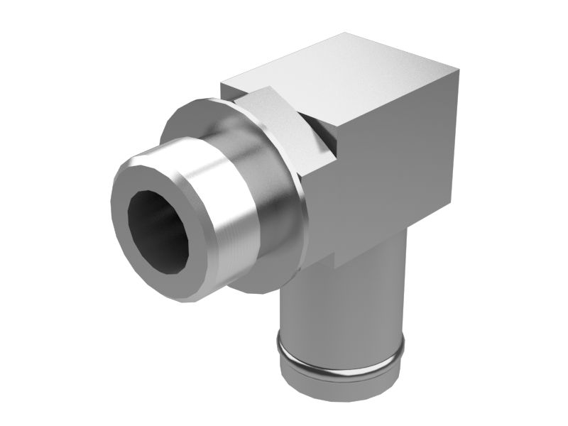 Переходной коленчатый патрубок 90° (STOR, развальцовка для шланга)