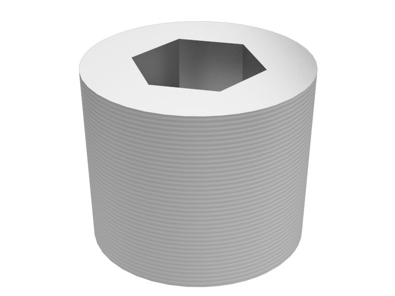 Заглушка с шестигранной головкой и резьбой 1/8-27 NPTF