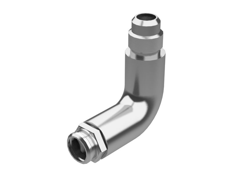 Коленчатый переходник 90 градусов, резьба 9/16-18 х 3/4-16