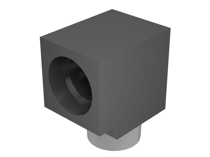 Железный переходной коленчатый патрубок с углом 90° для жидкостной системы