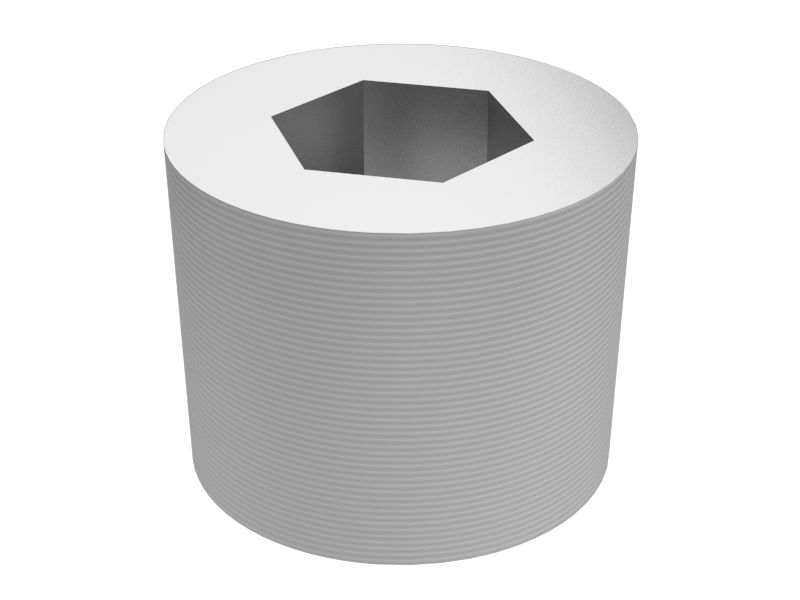 Шестигранная заглушка с резьбой 3/8-18 NPTF