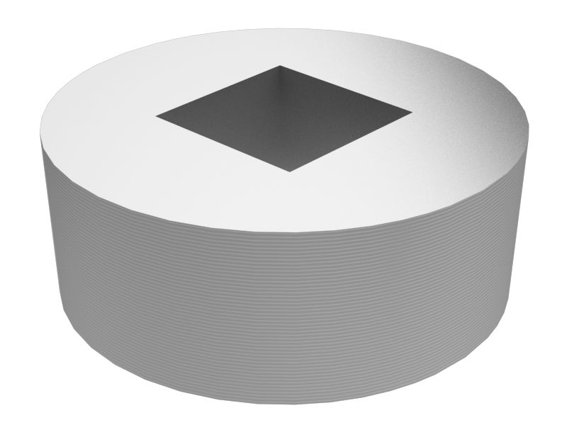 Заглушка с квадратным приводом с резьбой 2-11-1/2 NPT