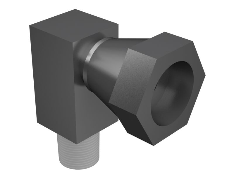 Переходной коленчатый патрубок с углом 90° длиной 26,40 мм