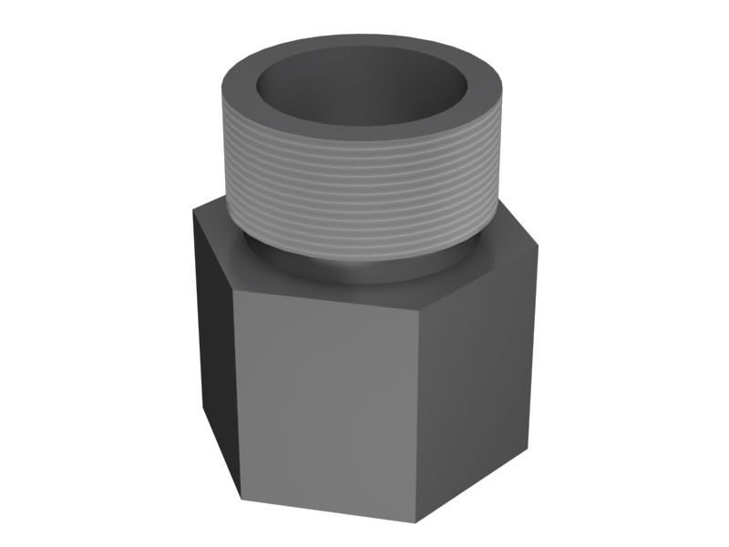 Прямой переходник длиной 33,00 мм