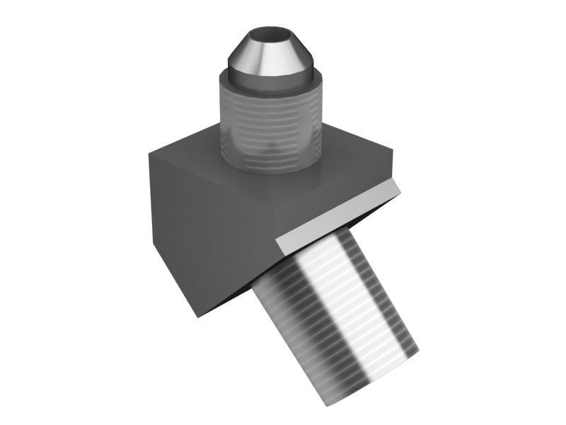 Переходной коленчатый патрубок 45 градусов, длина 21,80 мм