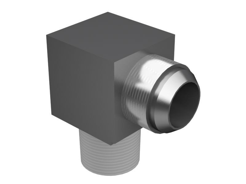 Коленчатый переходник NPTF на отверстие под углом 37 градусов, 90 градусов