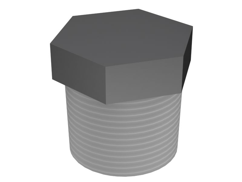 3E-7430: 3/4-14 NPTF závitová šestihranná zástrčka (NPTF - národní (US) palivové potrubní závity)