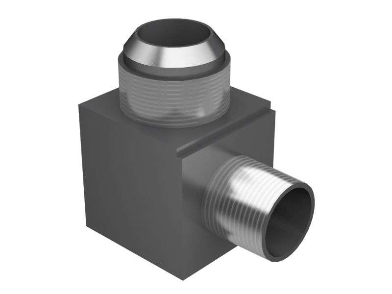 90-град. переходной коленчатый патрубок длиной 46,00 мм