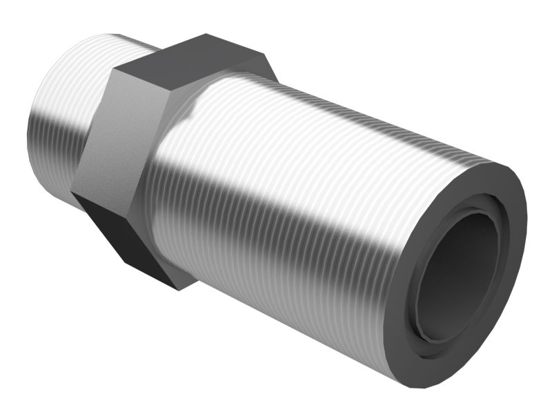 8T-0198: Шестигранный прямой переходной патрубок из плакированной стали 38,10 мм