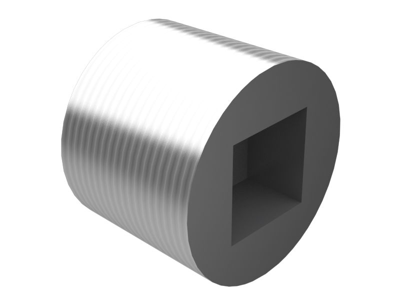 Квадратная заглушка с резьбой 1/2-14 NPTF